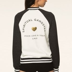 Spiritual ganster sz larger varsity jacket